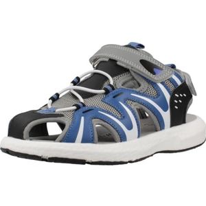 Primigi B&G Rapid Sand Sportsandalen voor heren, grijs-zwart-lichtblauw, 35 EU, grijs, zwart, lichtblauw, 35 EU