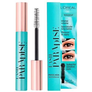 L'Oréal Paris Lash Paradise Mascara Waterproof - L'Oréal mascara voor intens volume, verrijkt met castorolie en rozenolie - 6.4 ml (Paradise Extatic mascara), 01 Waterproof