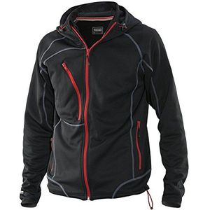 Jobman Hoodie, 1 stuk XS zwart/rood