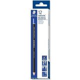 STAEDTLER 108 20-3 Lumocolor glasochrome droogmarkers, 12 stuks in kartonnen etui permanent, blauw