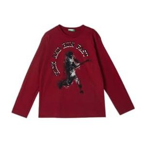 United Colors of Benetton T-shirt voor kinderen en jongeren, Rood, 150