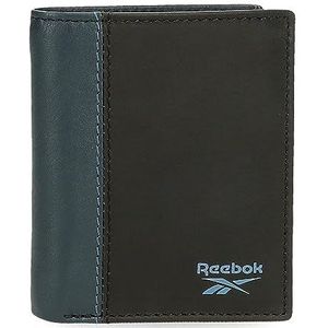 Reebok Division Verticale portemonnee met portemonnee, zwart, 8,5 x 10,5 x 1 cm leer, Zwart, Eén maat, Verticale portemonnee met portemonnee