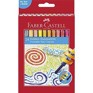 Faber-Castell 120004 - Waskrijtjes, draaibaar, kartonnen doos à 24 stuks