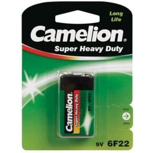 Camelion 10000122 Super Heavy Duty batterijen 6F22 9 volt blok/1 stuk