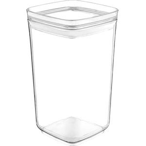 FLORINA Voedselcontainer (1,3 l) I Vershouddoos STORI van Kunststof I Met Deksel I Bewaardoos Luchtdicht Vierkant I Voedseldoos voor het Bewaren van Bloem, Suiker, Pasta, Rijst