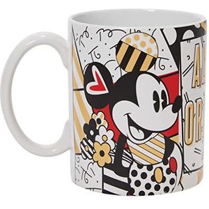 Enesco 6010310 Disney door Britto Midas Mickey en Minnie Mouse Always Original Koffiemok, Steengoed, Multicolor