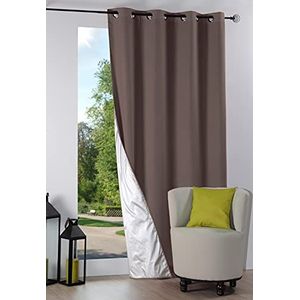 Lovely Casa R64689303 Nelson Verduisteringsgordijn, isolerend, polyester, taupe, 240 x 135 cm