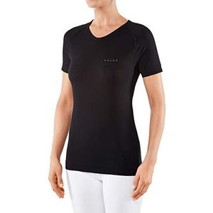 FALKE Dames Warm Comfort Fit Shirt met korte mouwen - Sport Performance Stof, Zwart (Zwart 3000), S, 1 Stuk