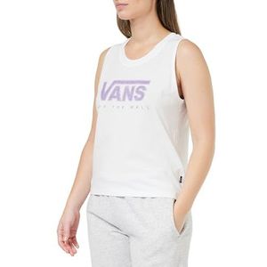 Vans Dames Checker Impact Muscle Tank T-shirt, Wit, L