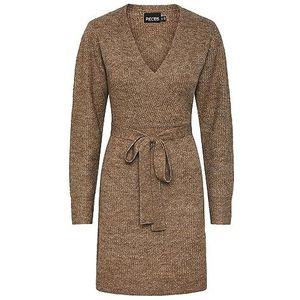 PIECES Overslagjurk PCELLEN met Wol Bruin
