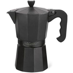 Feel Maestro Italiaans koffiezetapparaat MR-1666, zwart, aluminium, 300 ml, 6 kopjes