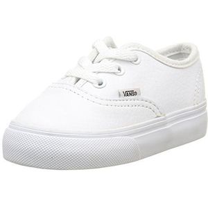 Vans Unisex Baby T Authentic lederen loopschoenen, Wit Leather True White, 24 EU