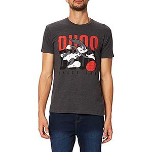 Looney Tunes MESPJ2MTS021_AM T-shirt, antraciet gemêleerd, S heren