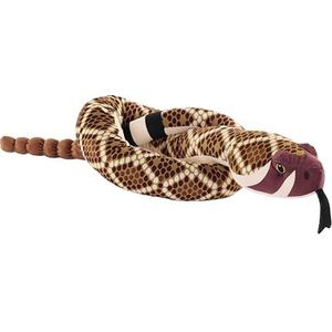 Wild Republic Snakes Eco Western Diamondback, Gevuld Dier, 137 cm, Pluche speelgoed, Vulling is gesponnen gerecyclede waterflessen, milieuvriendelijk