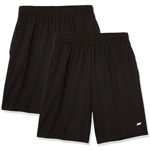 Amazon Essentials Heren Performance Tech losse fit shorts (verkrijgbaar in groot en lang), pak van 2, zwart, 3X-Large Big