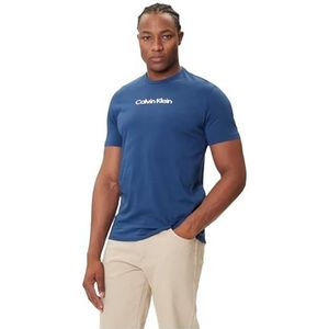 Calvin Klein - SS GLITCHED LOGO EU CLASSIC TEE - T-shirt - Blue Jean