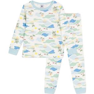 Petit Bateau Pyjama voor meisjes, wit/multico, 6 Jaren