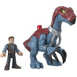 Fisher-Price Imaginext GVV63 - Jurassic World Claw Attack Therizinosaurus Dinosaurus & Owen Figuur Set, Dinosaurus Speelgoed voor Kinderen vanaf 3 jaar.