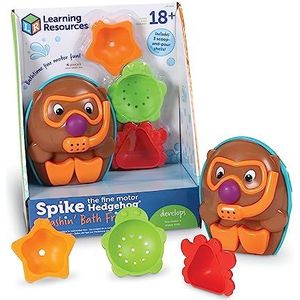 Learning Resources Spike the Fine Motor Hedgehog Spetterende badvriendjes, 4 delen, educatief speelgoed voor peuters, babyspeelgoed, speelgoed voor in bad, zwembadspeelgoed. waterspeelgoed, 2+