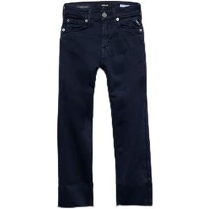 Replay Jongens Boyfriend Jeans Thad Hyperflex Colour X-Lite, 908 Donkerblauw, 12 Jaar