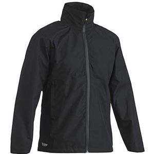 Bisley Workwear UKBJ6926_BBLK regenjas met capuchon ripstop, licht, waterdicht, 166 g/m2, zwart, maat 5XL