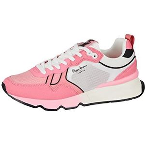 Pepe Jeans Brit Pro Neon W Sneaker voor dames, Neon Roze, 7 UK