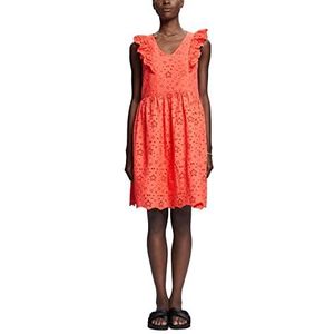 edc by ESPRIT Dames 043CC1E308 jurk, 870/CORAL ORANGE, M, 870/Coral Orange, M