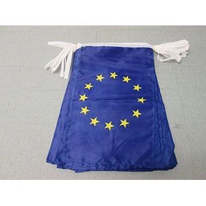 Europa 12 meter BUNTING Vlag 20 vlaggen 45x30 cm - Europese Unie STRING vlaggen 30 x 45 cm - AZ FLAG