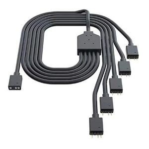 Cooler Master 1-op-5 adresseerbare RGB-splitterkabel Universele 3-pins ARGB Sync op LED-strips en ventilatoren voor computerbehuizingen, CPU-koelers en radiatorenventilatoren
