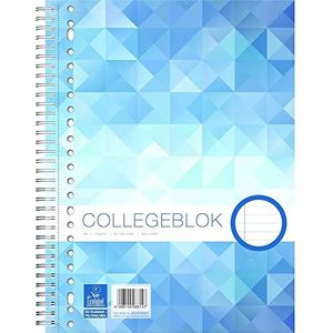 Work Collegeblok 5 stuks A4+ gelijnd notitieboek 80 vel 23 gaats 70gr