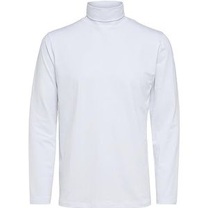 Selected Homme Heren Slhslim-Rory Ls Roll Neck Tee Noos shirt met lange mouwen, wit (bright white), XL