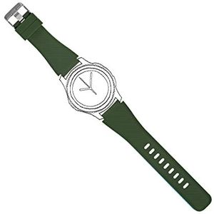 SYSTEM-S Armband flexibel silicone 22 mm voor Samsung Gear S3 smartwatch in groen