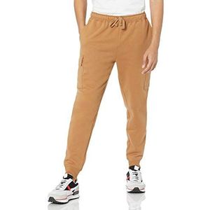 Amazon Essentials Heren Cargo Fleece Jogger, Tan, M