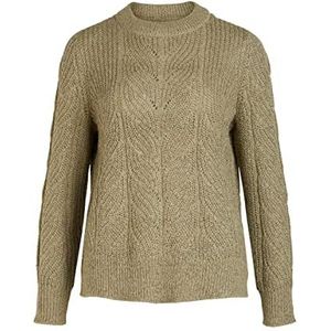 Object Objnova Stella L/S Knit Noos Pullover voor dames, Sage/Detail:melange, M