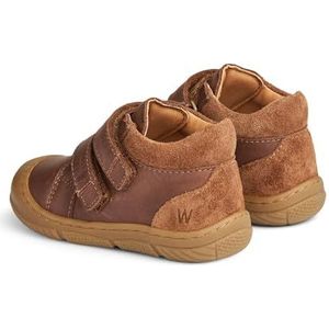 Wheat Unisex kinderschoenen Ivalo klittenband baby 80% leer, 20% suède ademend loopschoen, 9002 cognac, 23 EU