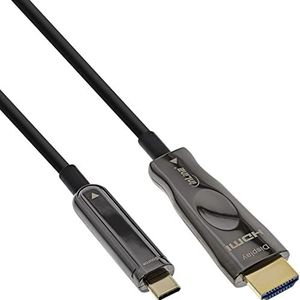 InLine® USB Display AOC kabel, USB Type-C stekker naar HDMI-stekker, 20m
