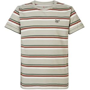 Noppies Kids Tee Runge T-shirt met korte mouwen voor jongens, gestreept T-shirt voor kinderen en jongeren, Willow Grey - N044, 98