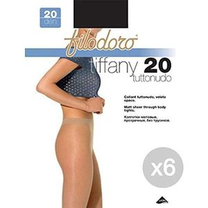 Filodoro set 6 Tiffany 20 Tg 5XL zwart kousen dames panty en accessoires voor dames, meerkleurig, 6 stuks
