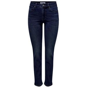ONLY Onlsui Mid Slim DNM Guabox Jeansbroek voor dames, Dark Medium Blue Denim, (XS) W x 32L