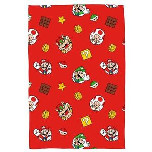 Character World - Super Mario - Fleece Deken - Rood - Officieel Gelicentieerd