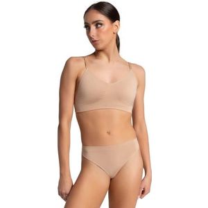 Capezio Naadloze Clear Back Bra basislaag, nude, XL dames, NUDE, XL