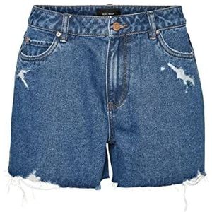 VERO MODA Dames VMZURI HR Loose DST Mix NOOS Shorts, Dark Blue Denim, L, donkerblauw (dark blue denim), L