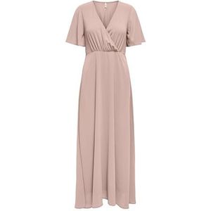 Onlstar - Midi-jurk - V-Hals - Korte Mouwen - Wikkelsluiting - Lang - Relaxed Fit