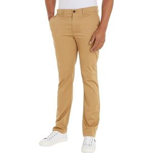 Tommy Hilfiger Heren Chino Denton bedrukte structuur klassiek kaki 33W/36L, Klassieke Khaki, 33W x 36L