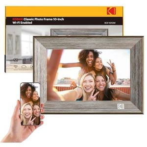 KODAK WiFi Digitale Fotolijst 10 inch Klassieke Houten Smart Elektronisch Fotolijsten Digitaal 1013W met 16GB Geheugen, HD IPS Touchscreen, Auto-Rotatie, Eenvoudig om overal Foto en Video te delen