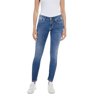 Replay New Luz Skinny fit jeans voor dames, 009, medium blue, 26W x 32L