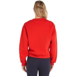 Tommy Hilfiger Dames sweatshirt zonder capuchon, Oranje (Vuurwerk), 3XL