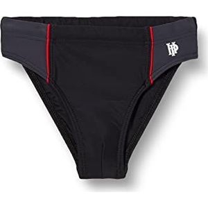 Hogedruk-zwembroek voor jongens, Zwart/Grijs/Rood, 4 Jaren