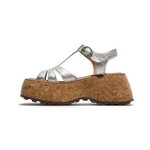 Fly London Dames COIL275FLY Sandaal, Zilver, 4 UK, Zilver, 37 EU