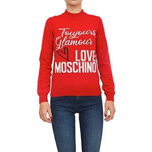 Love Moschino Womens Pullover Sweater, RED, 44
